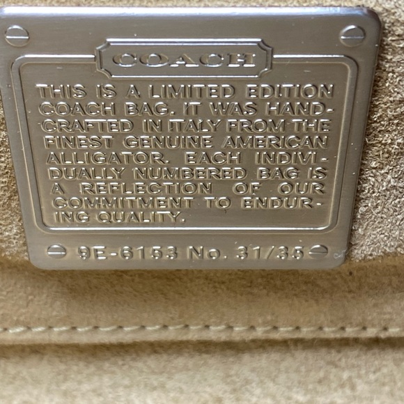 Vintage Coach Lizard Framed Clutch Made in 1999 Italy Very Rare Limited Edition - Picture 4 of 13